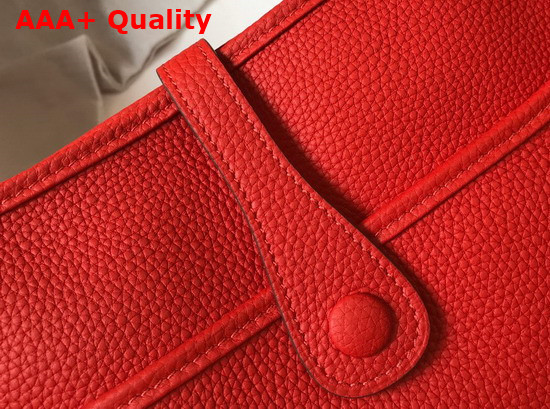 Hermes Evelyne III 29 Bag in Red Taurillon Clemence Leather Replica