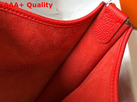 Hermes Evelyne III 29 Bag in Red Taurillon Clemence Leather Replica