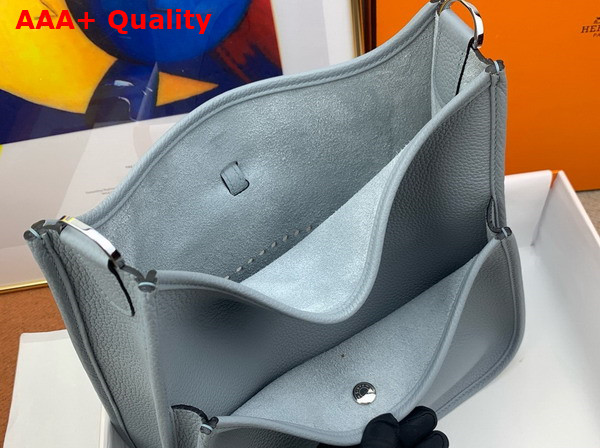 Hermes Evelyne III 29 Bag in Sky Blue Taurillon Clemence Leather Replica