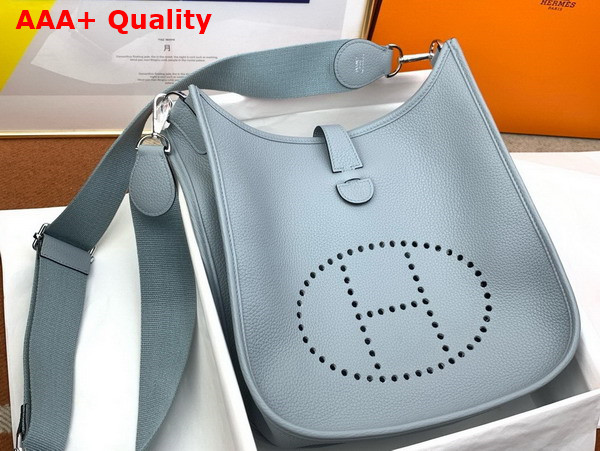 Hermes Evelyne III 29 Bag in Sky Blue Taurillon Clemence Leather Replica