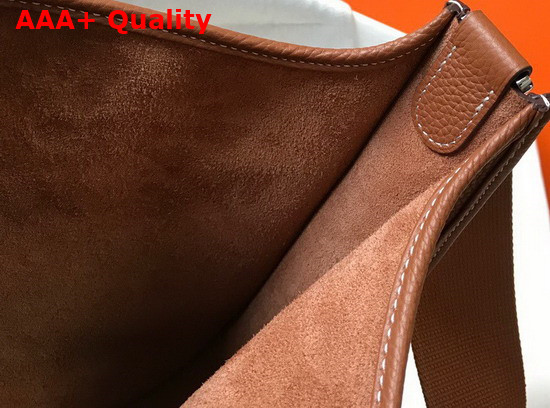 Hermes Evelyne III 29 Bag in Tan Taurillon Clemence Leather Replica