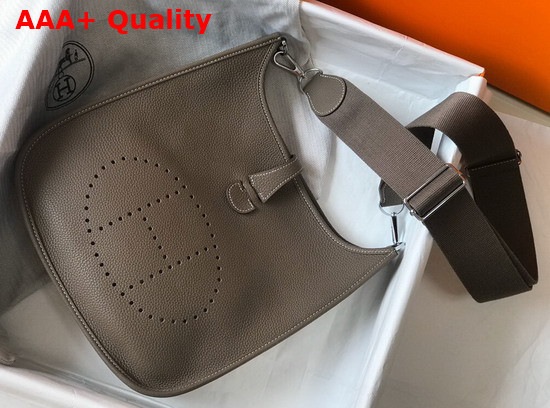Hermes Evelyne III 29 Bag in Taupe Taurillon Clemence Leather Replica