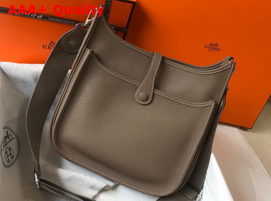 Hermes Evelyne III 29 Bag in Taupe Taurillon Clemence Leather Replica