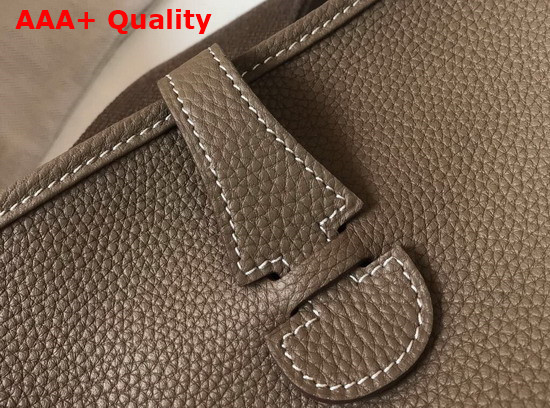 Hermes Evelyne III 29 Bag in Taupe Taurillon Clemence Leather Replica