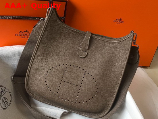 Hermes Evelyne III 29 Bag in Taupe Taurillon Clemence Leather Replica
