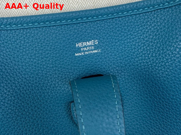 Hermes Evelyne III 29 Bag in Taurillon Clemence Leather Blue Replica