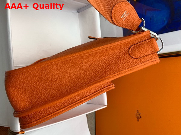 Hermes Evelyne III 29 Bag in Taurillon Clemence Leather Orange Replica