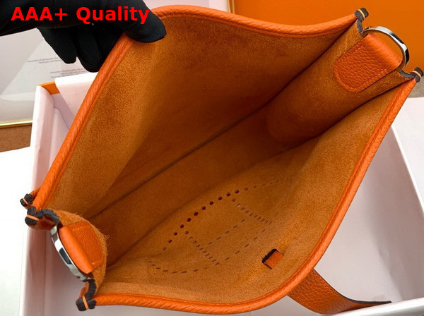 Hermes Evelyne III 29 Bag in Taurillon Clemence Leather Orange Replica