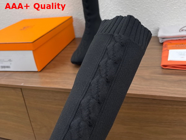 Hermes Fontaine 60 Boot Noir Knit Replica