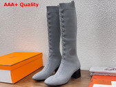 Hermes Fontaine 60 Boot in Grey Knit Replica