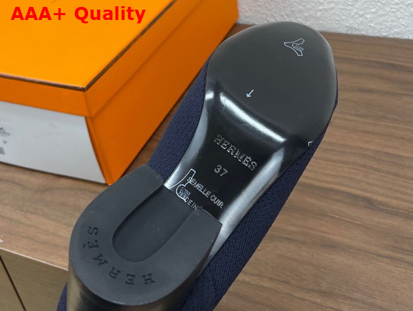 Hermes Fontaine 60 Boot in Navy Blue Knit Replica