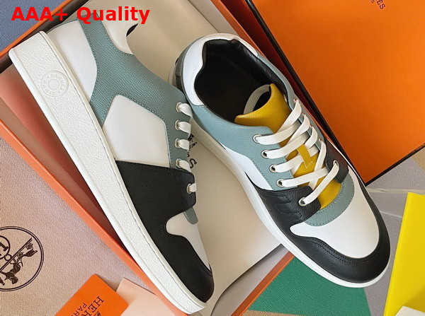 Hermes Free Sneaker Multicolore Blanc Calfskin and Epsom Calfskin Replica