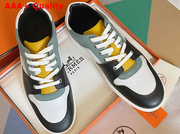 Hermes Free Sneaker Multicolore Blanc Calfskin and Epsom Calfskin Replica