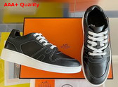 Hermes Free Sneaker Noir Calfskin and Epsom Calfskin Replica