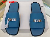 Hermes Gabriel Sandal in Sky Blue Epsom Calfskin Replica