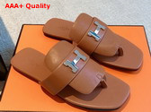 Hermes Galerie Sandal in Naturel Calfskin Replica