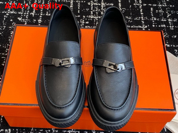 Hermes Game Slip On Sneaker Black Calfskin Replica