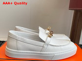 Hermes Game Slip On Sneaker Blanc Calfskin Replica