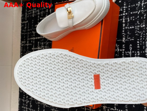 Hermes Game Slip On Sneaker Blanc Calfskin Replica