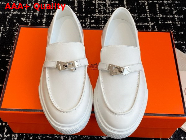 Hermes Game Slip On Sneaker Blanc Calfskin Replica