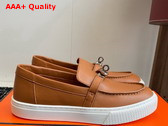 Hermes Game Slip On Sneaker in Naturel Calfskin Replica
