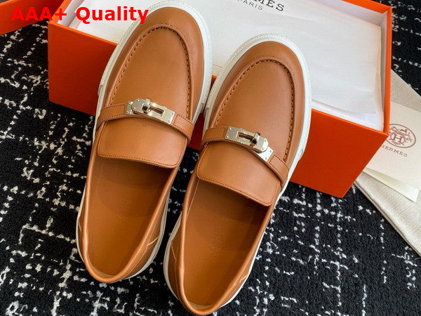 Hermes Game Slip On Sneaker in Naturel Calfskin Replica