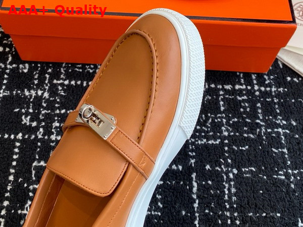 Hermes Game Slip On Sneaker in Naturel Calfskin Replica