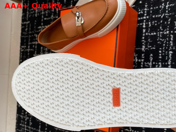 Hermes Game Slip On Sneaker in Naturel Calfskin Replica
