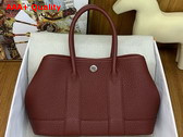 Hermes Garden Party 23 Bag in Rouge H Negonda Calfskin Replica