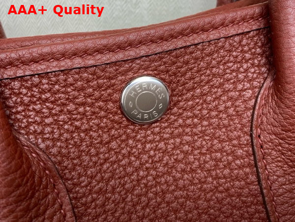 Hermes Garden Party 23 Bag in Rouge H Negonda Calfskin Replica