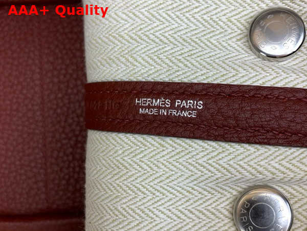 Hermes Garden Party 23 Bag in Rouge H Negonda Calfskin Replica