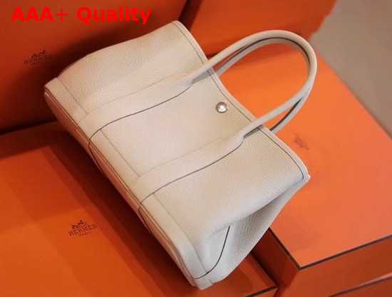 Hermes Garden Party 30 Bag in Beige Taurillon Clemence Leather Replica