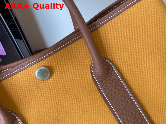 Hermes Garden Party 30 Bag in Canvas and Leather Light Brown and Tan Replica
