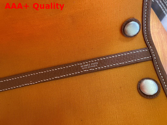 Hermes Garden Party 30 Bag in Canvas and Leather Light Brown and Tan Replica