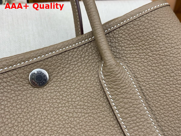 Hermes Garden Party 30 Bag in Elephant Grey Negonda Leather Replica