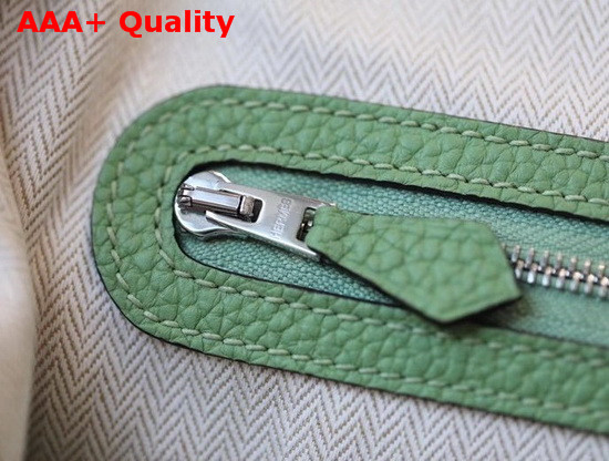 Hermes Garden Party 30 Bag in Green Taurillon Clemence Leather Replica