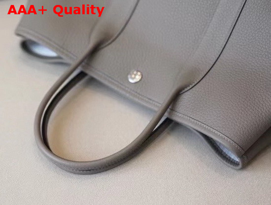 Hermes Garden Party 30 Bag in Grey Taurillon Clemence Leather Replica