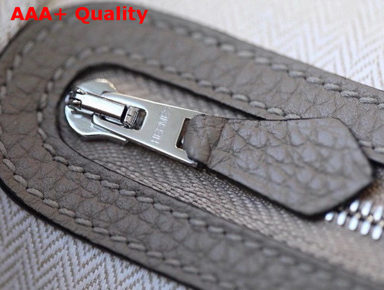 Hermes Garden Party 30 Bag in Grey Taurillon Clemence Leather Replica