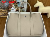 Hermes Garden Party 30 Bag in Light Grey Negonda Leather Replica