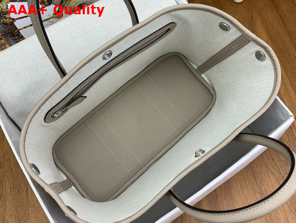 Hermes Garden Party 30 Bag in Light Grey Negonda Leather Replica