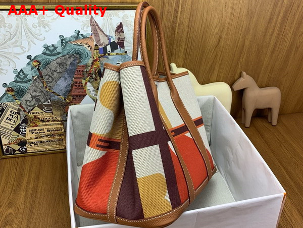 Hermes Garden Party 36 Bag in H Plume Hermes Pacific Canvas Replica