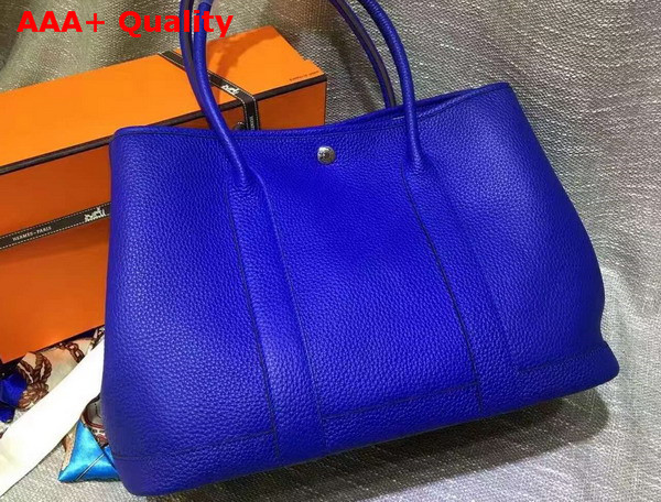 Hermes Garden Party Bag in Blue Togo Leather Replica