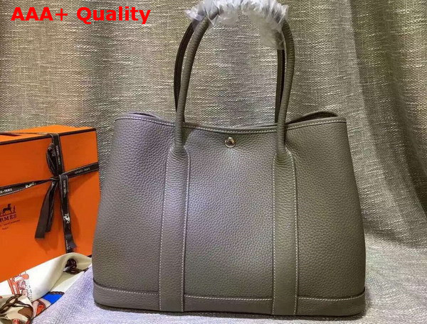 Hermes Garden Party Bag in Grey Togo Leather Replica