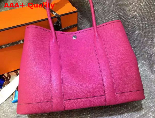 Hermes Garden Party Bag in Hot Pink Togo Leather Replica