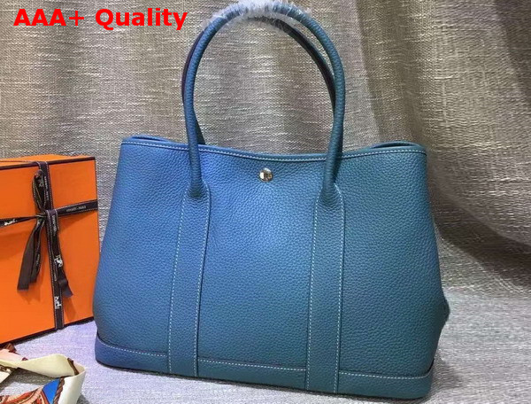 Hermes Garden Party Bag in Light Blue Togo Leather Replica