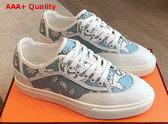 Hermes Get Sneaker Light Blue Printed Calfskin Replica