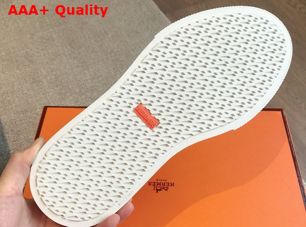 Hermes Get Sneaker Rose Porcelaine Blanc Suede Goatskin Replica