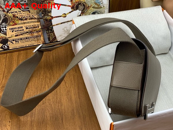 Hermes Geta Bag in Elephant Grey Goatskin Replica