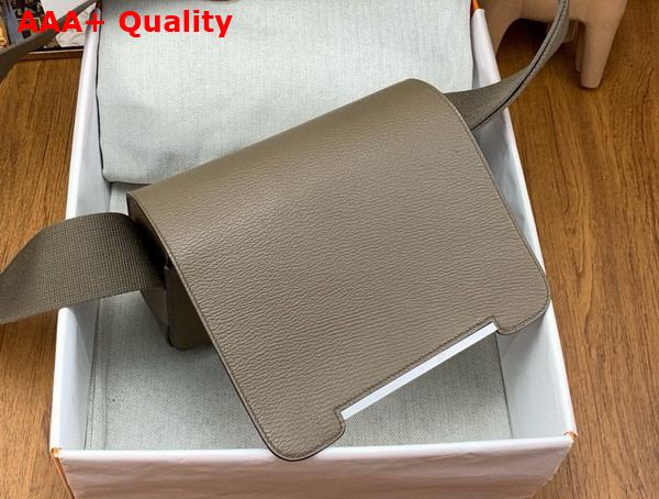 Hermes Geta Bag in Elephant Grey Goatskin Replica