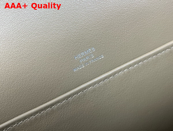 Hermes Geta Bag in Elephant Grey Goatskin Replica